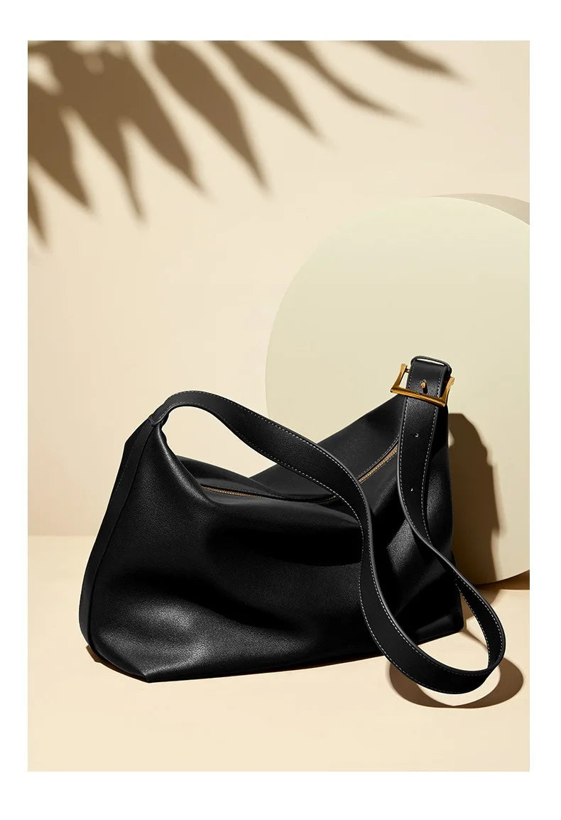 Zency Large Leather Messenger Bag
