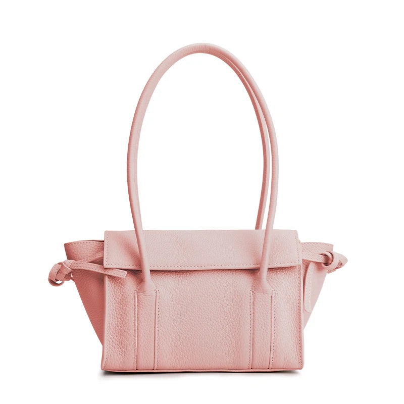Genuine Cowhide Drawstring Tote Bag