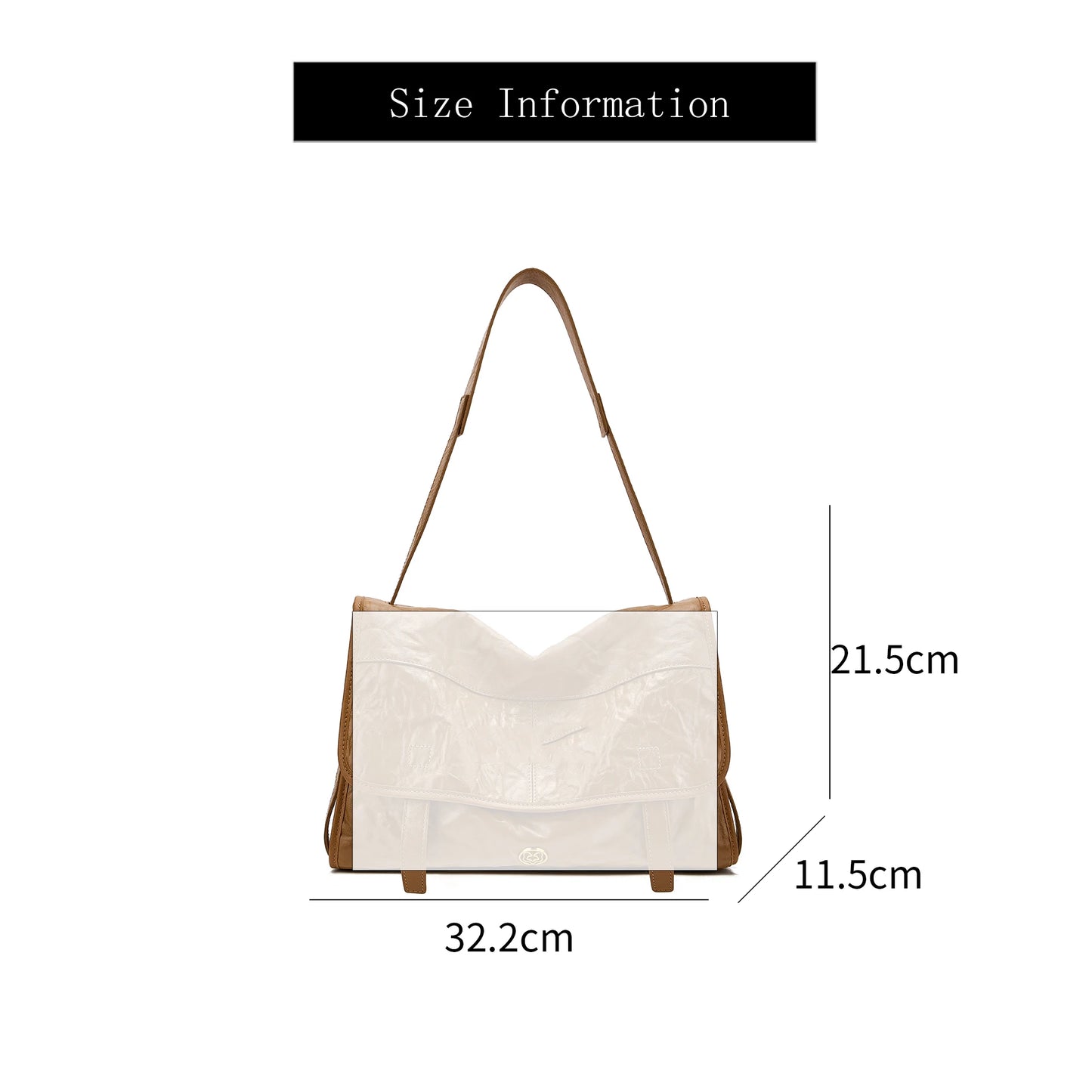 FOXER Genuine Leather Flap Shoulder Bag