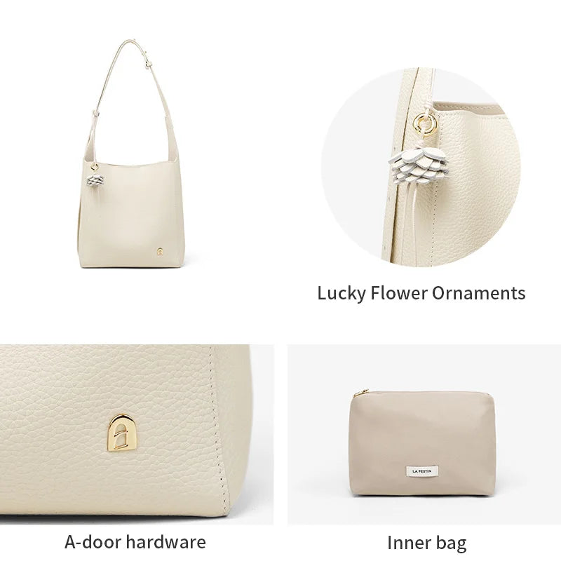 LA FESTIN Leather Bucket Bag