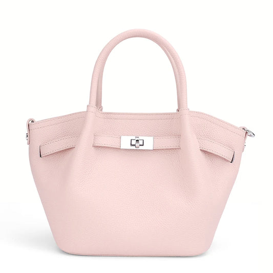 Genuine Leather Bucket Crossbody Bag