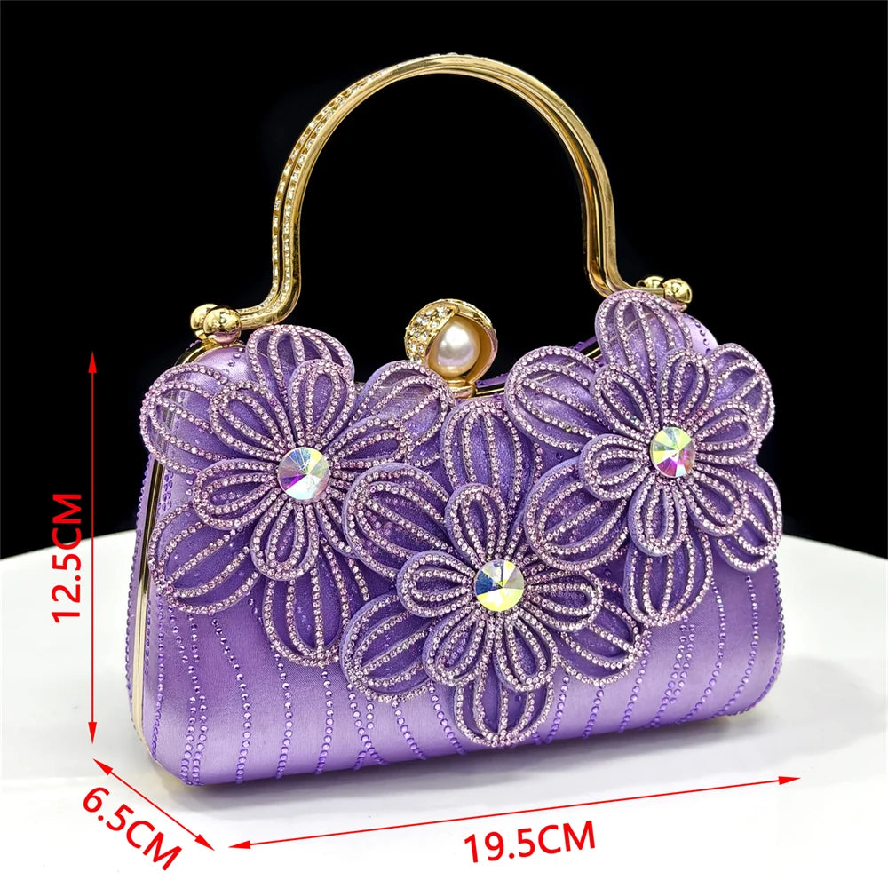 Party Shoes and Bag Heel Decoration Pure Elegant Flower
