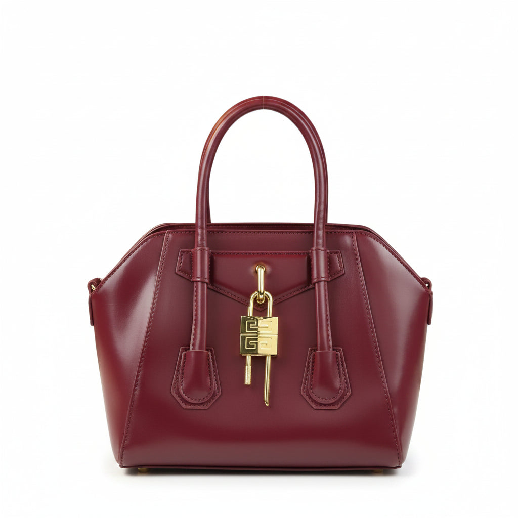 Classic Leather Crossbody Tote Bag