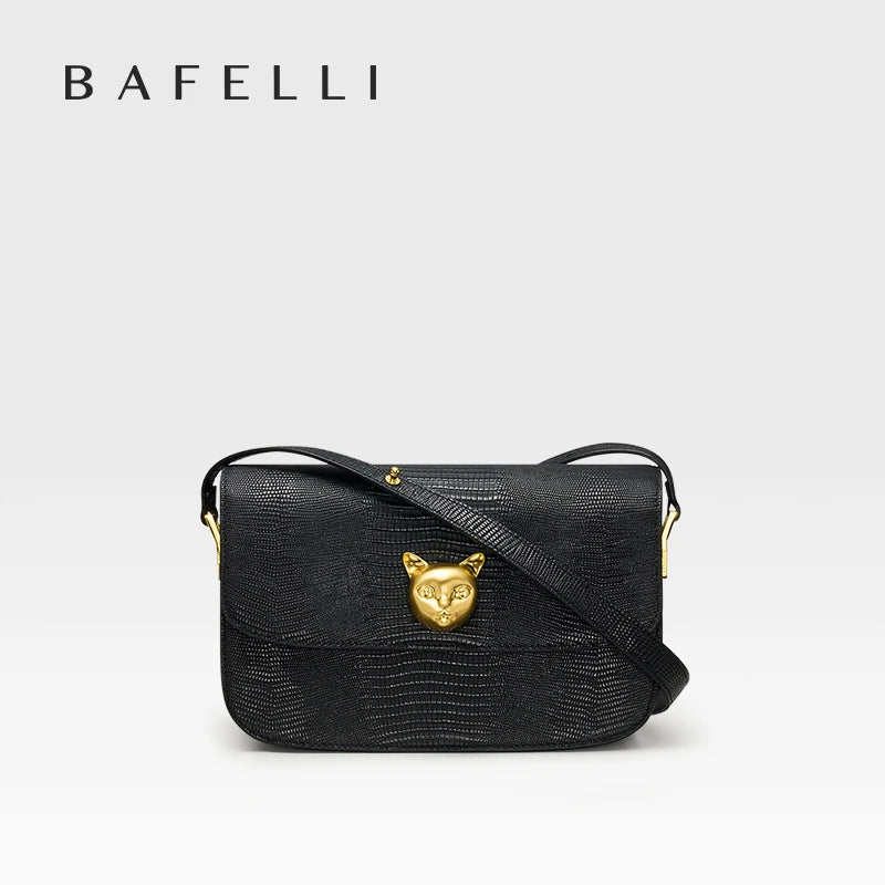 BAFELLI Cat Boxy Leather Crossbody Bag