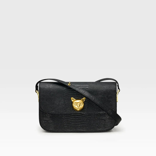BAFELLI Cat Boxy Leather Crossbody Bag