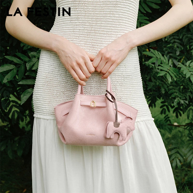 LA FESTIN Leather Bucket Bag
