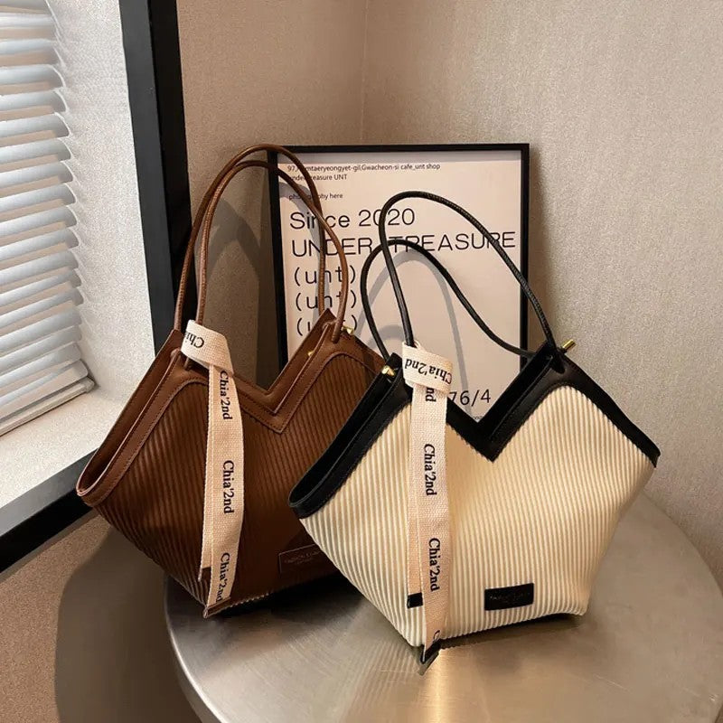 PU Leather Heart-Shaped Tote Bag