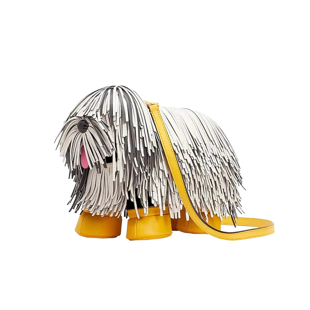 Luxury Designer Cute dog shape, Leather crossbody shoulder bag