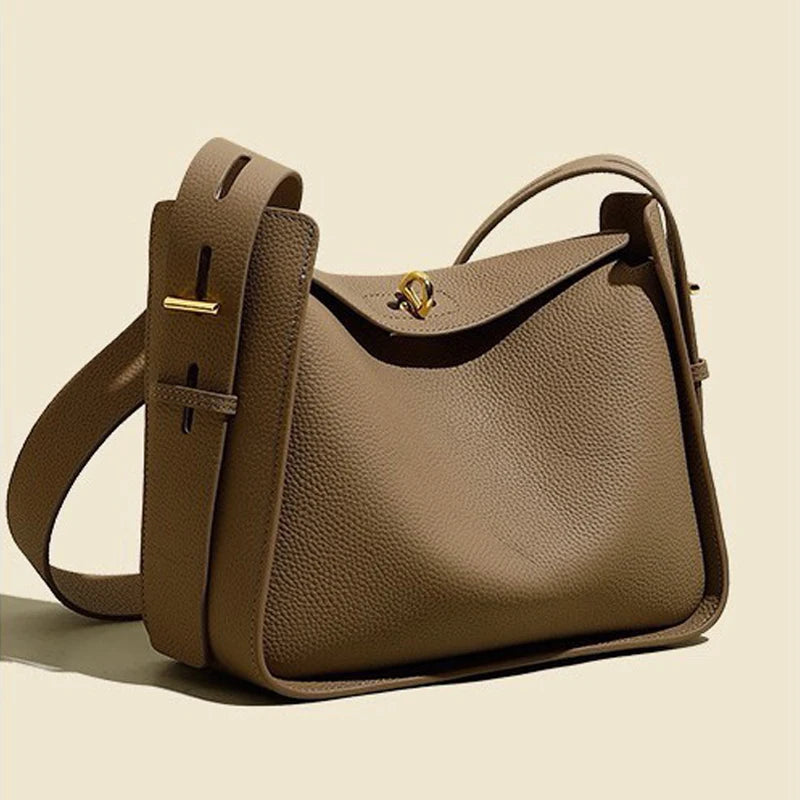 Genuine Leather Hobo Shoulder Bag