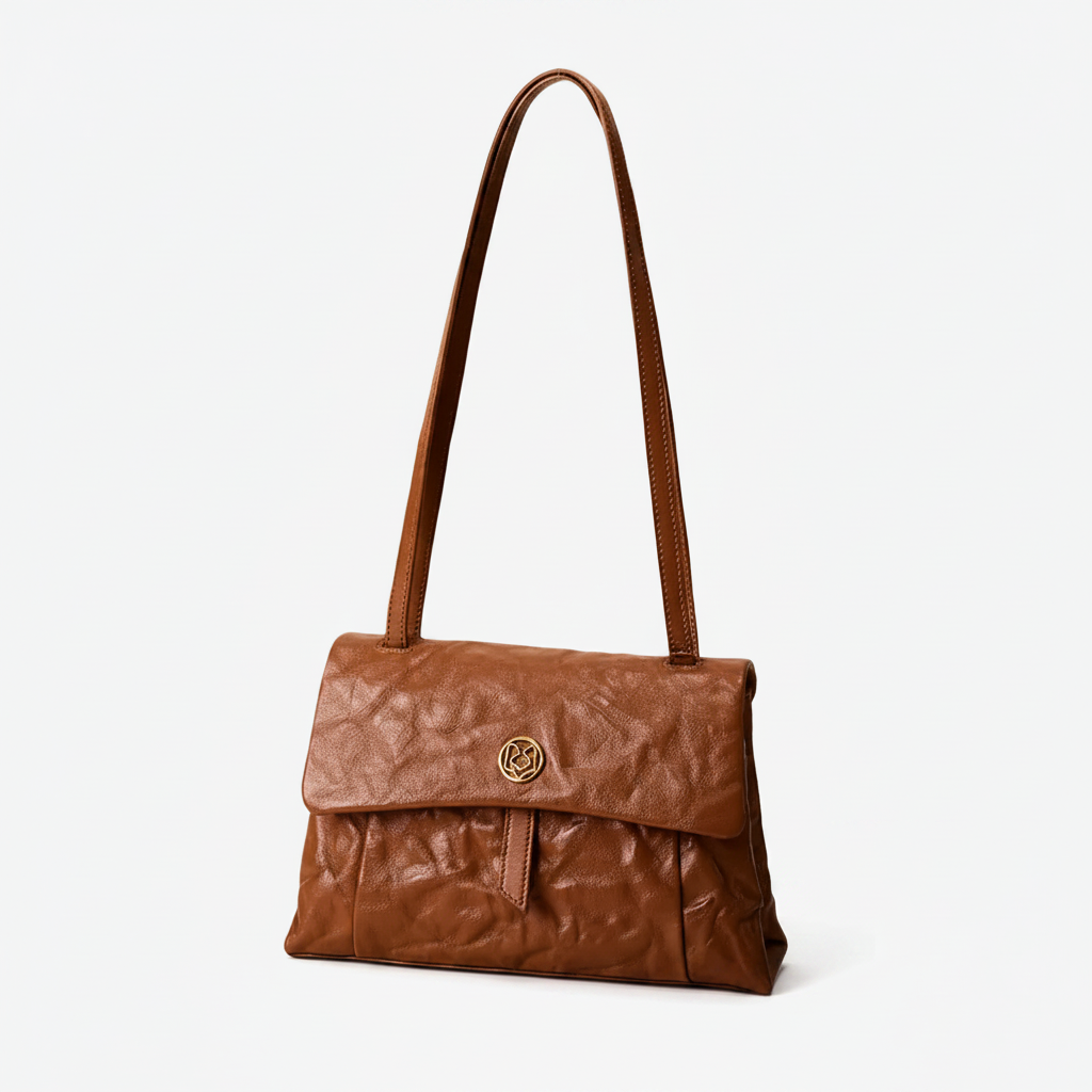 FOXER Soft Leather Flap Shoulder Bag