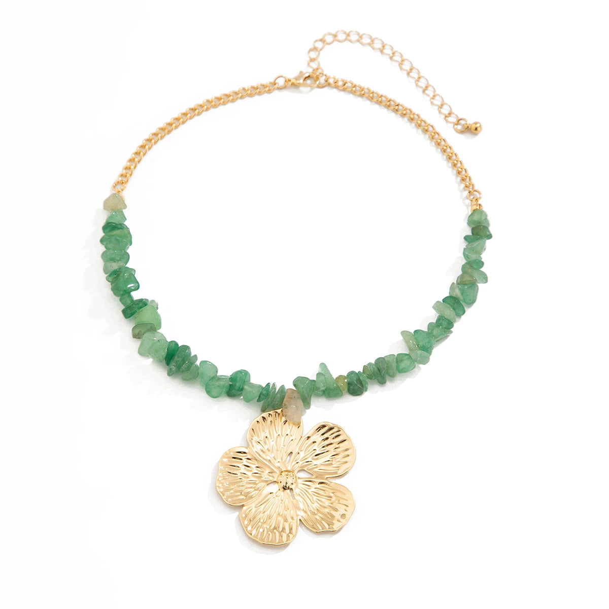Crushed Stone Flower Necklace