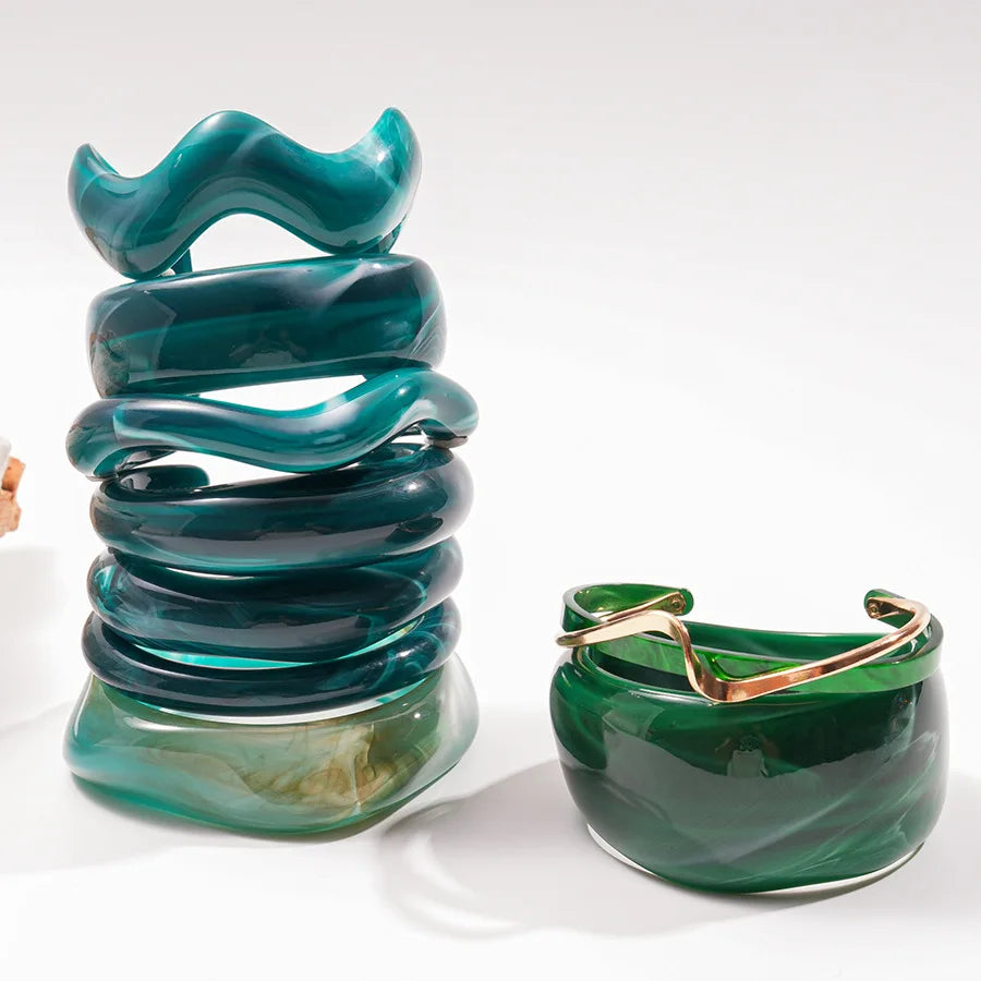 Exaggerated Round Cuff Bangles Bracelet