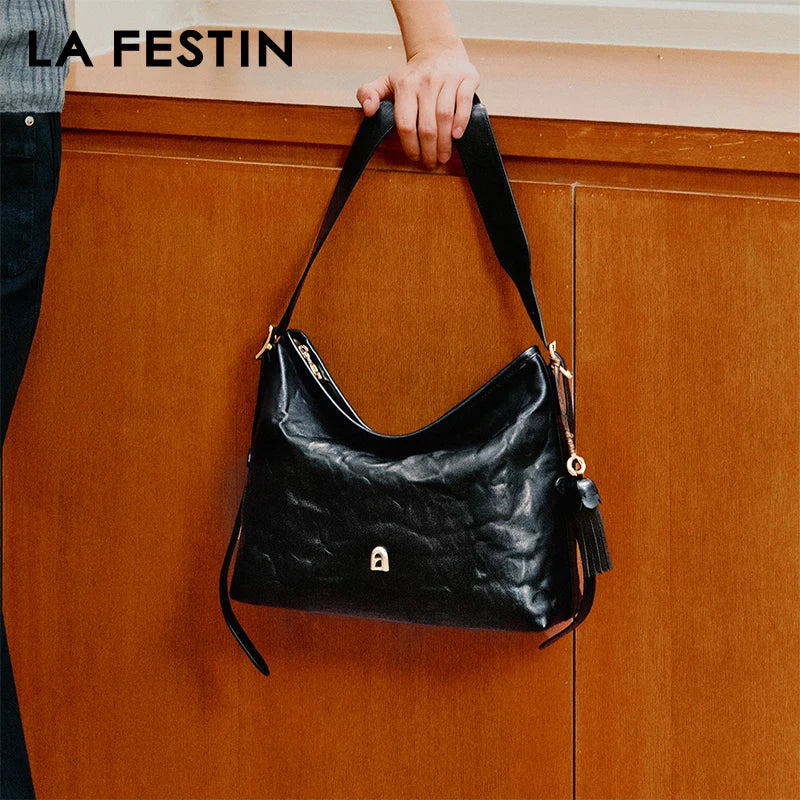 LA FESTIN Large Leather Tote Bag