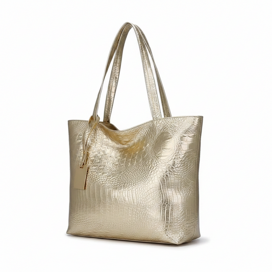 Crocodile Print PU Leather Tote Bag