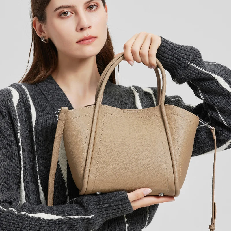 Women’s Vintage Genuine Leather Bat Crossbody Bag