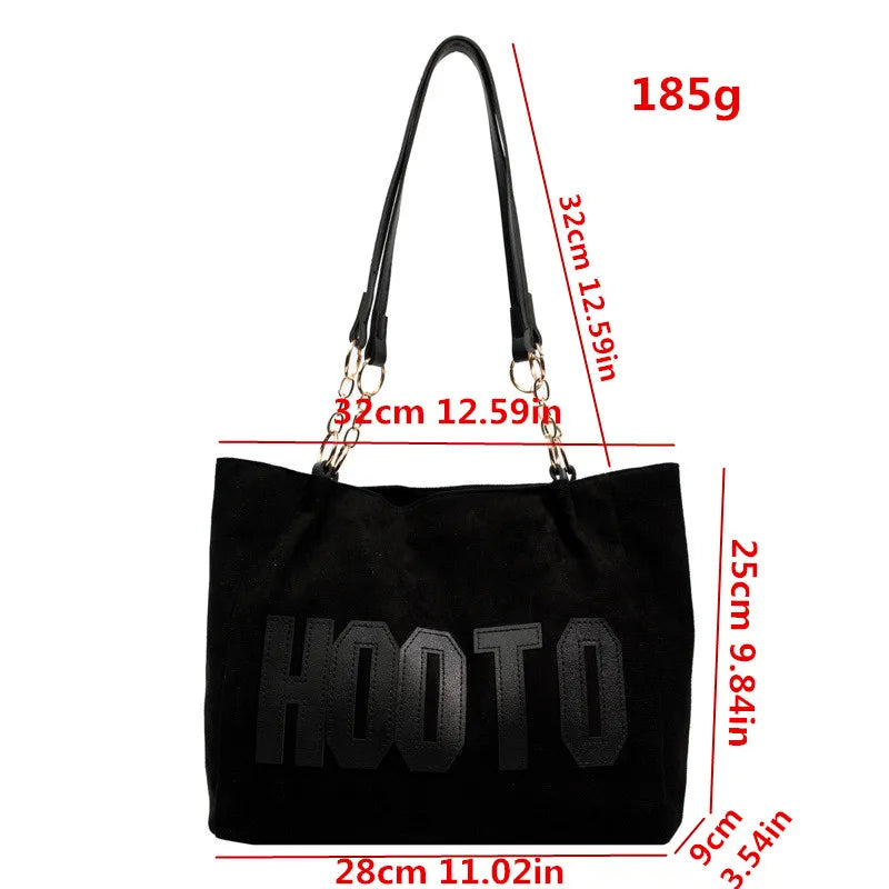 Solid Color Shoulder Bag