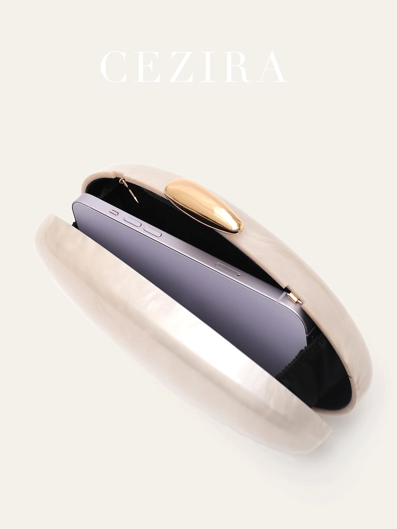 Luxury Acrylic Oval Evening Clutch