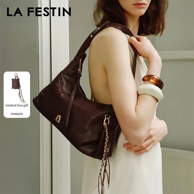LA FESTIN Leather Tote Crossbody Bag 2026