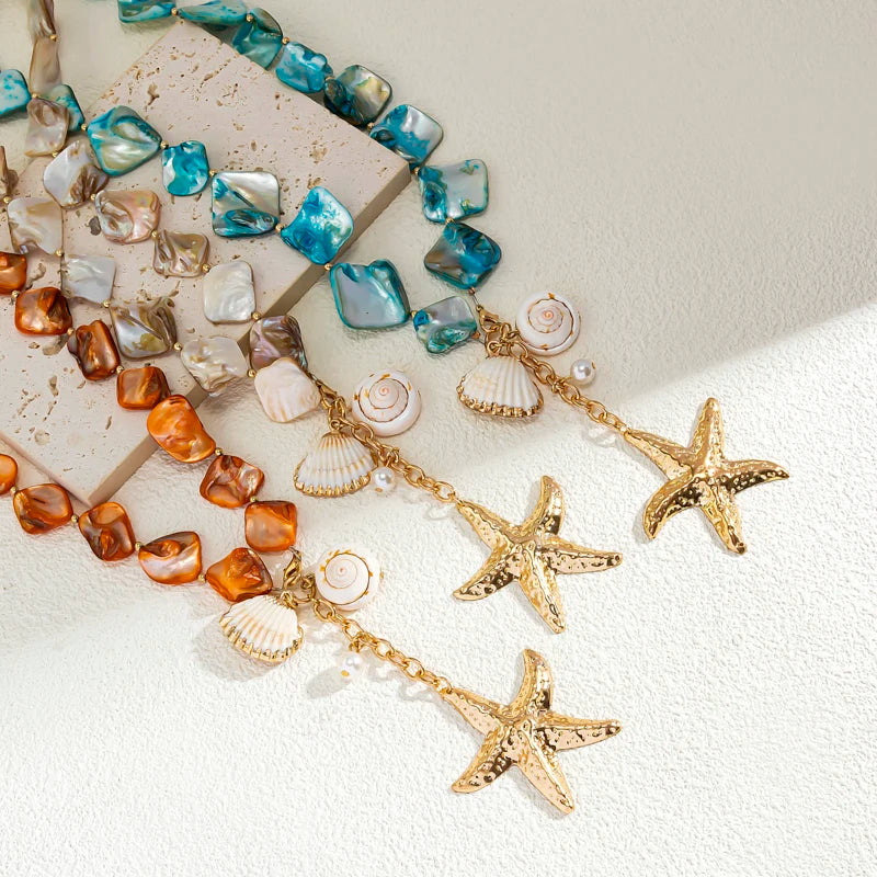 Starfish & Shell Beach Necklace