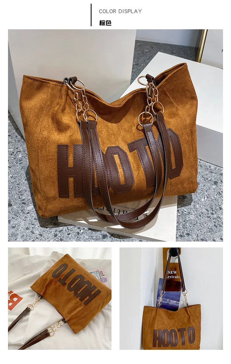 Solid Color Shoulder Bag