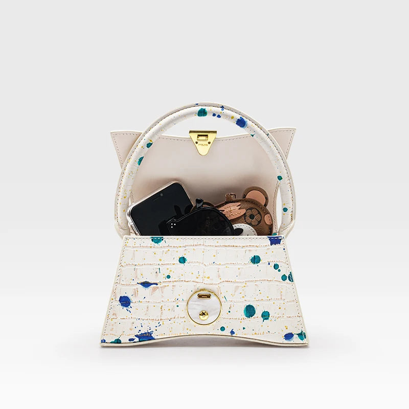 BAFELLI K Gold Leather Shoulder Bag