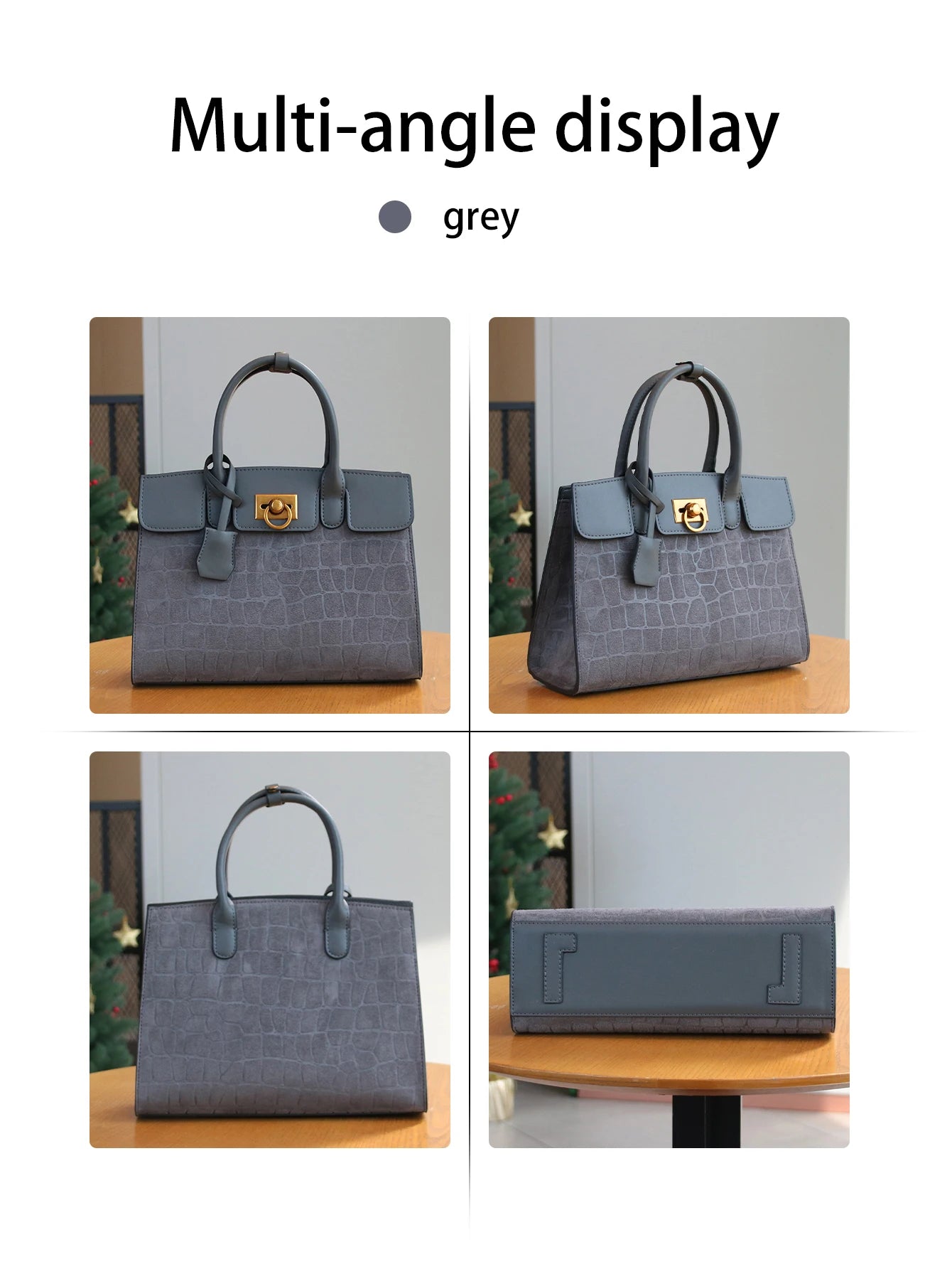 Patent Leopard Print Tote Bag