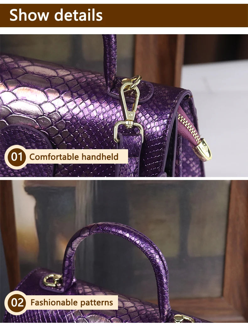 Stone-patterned handbag