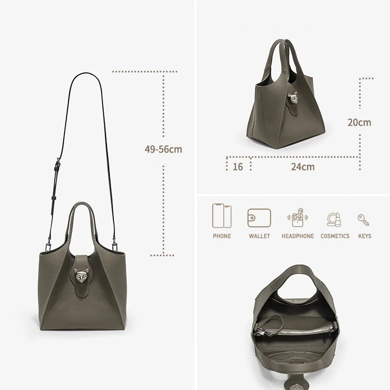 Genuine Leather Travel Tote