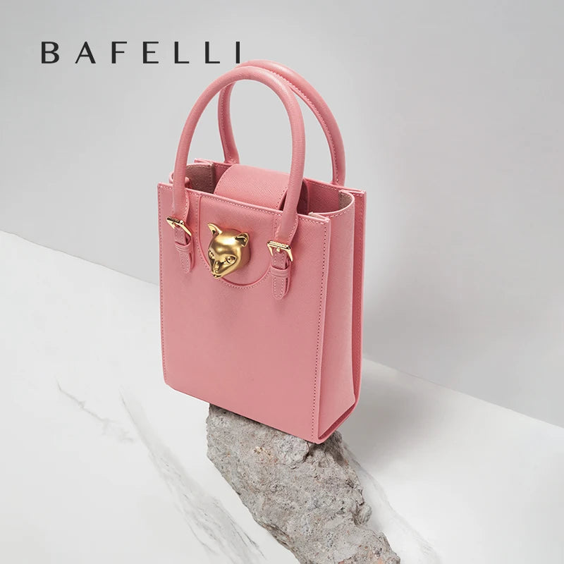 BAFELLI Mini Leather Tote Crossbody Bag