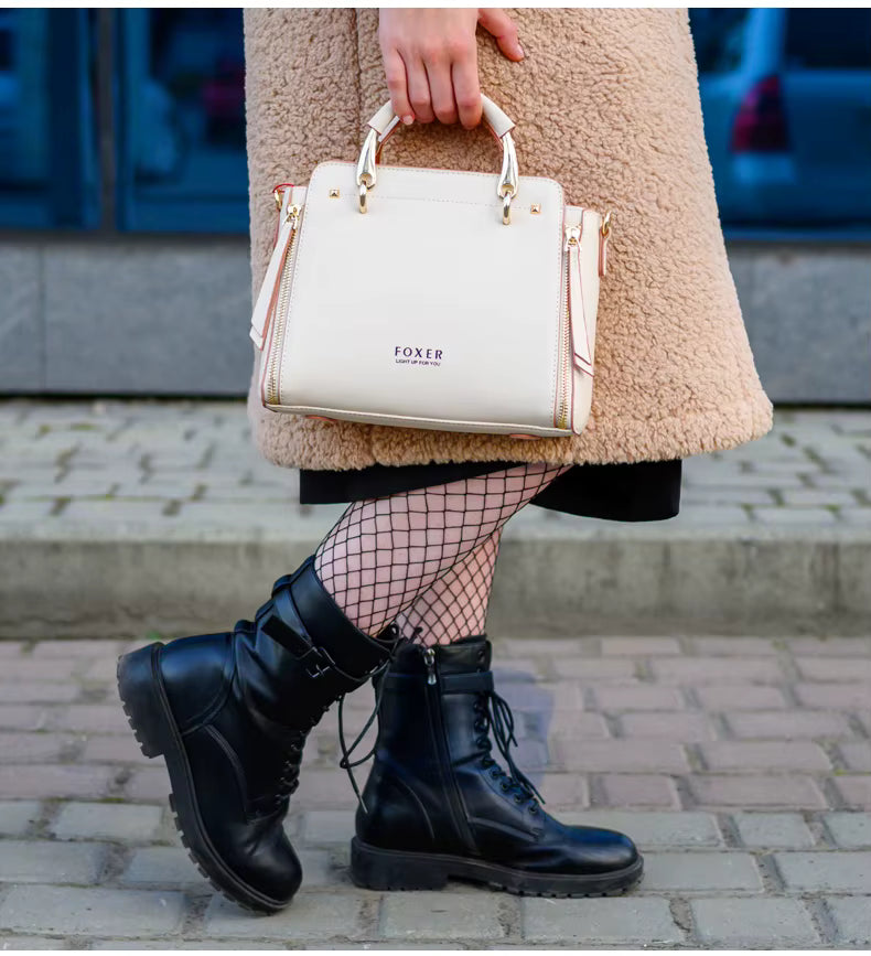 FOXER Leather Tote & Crossbody Bag
