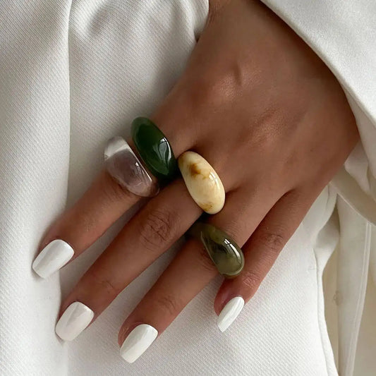 Oval Resin Ring