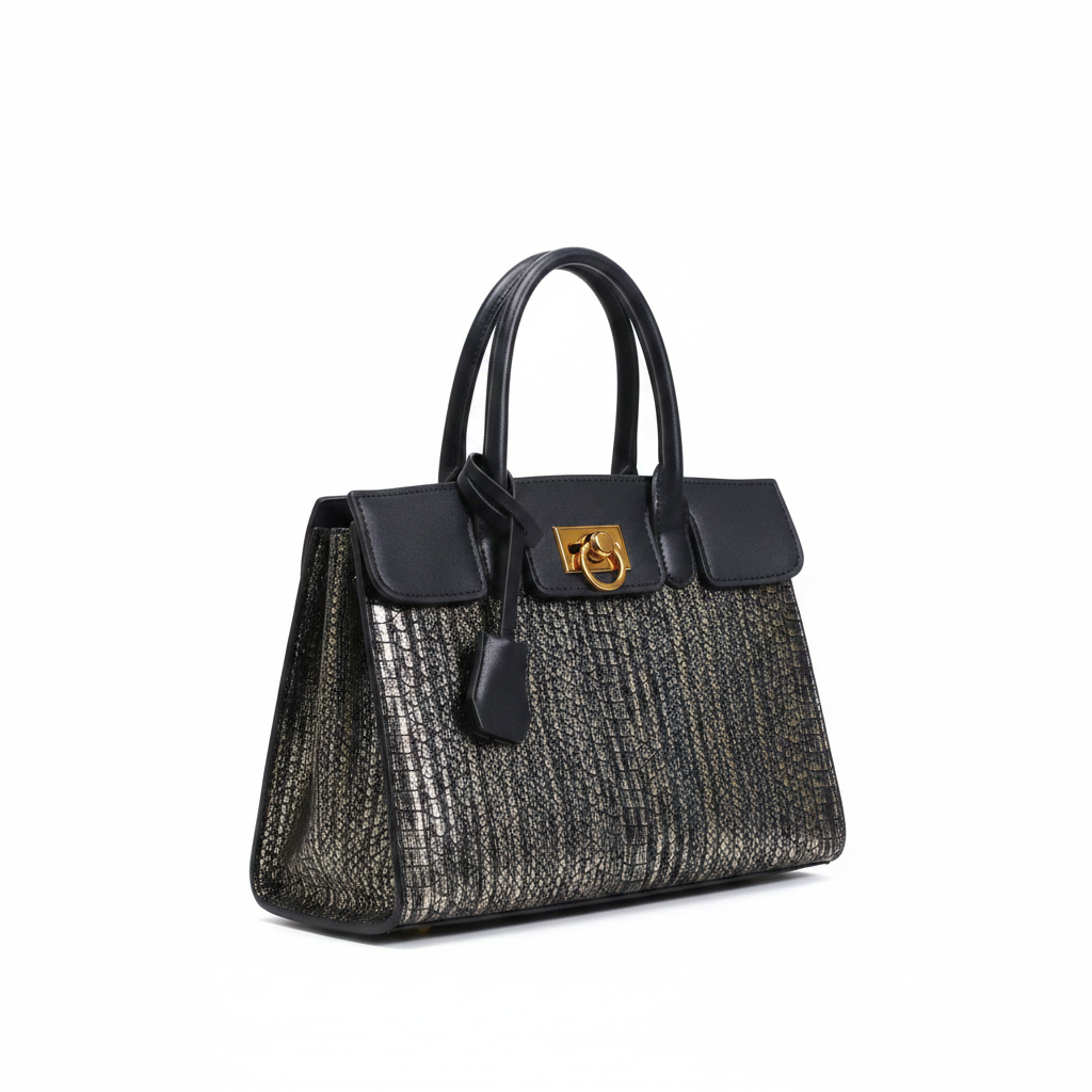 Patent Leopard Print Tote Bag