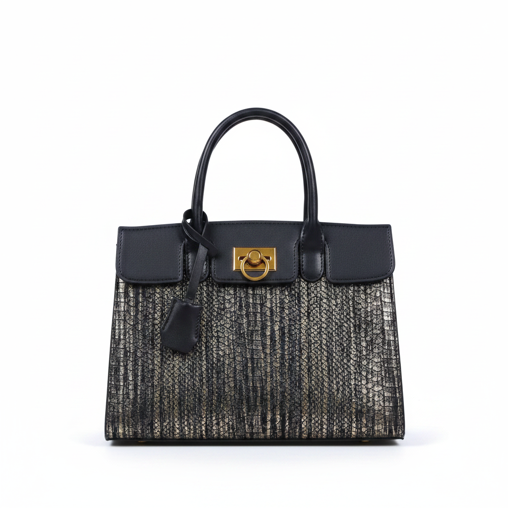 Patent Leopard Print Tote Bag