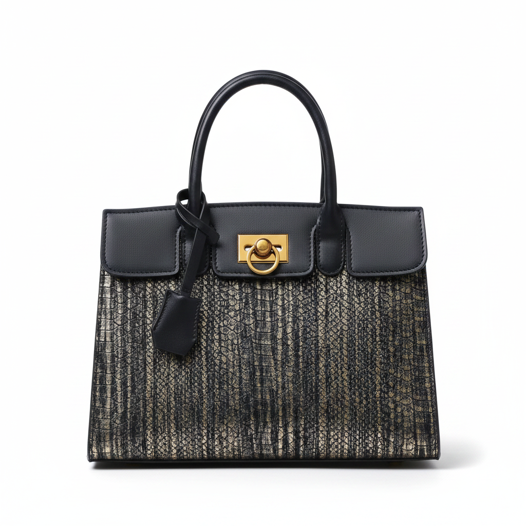 Patent Leopard Print Tote Bag
