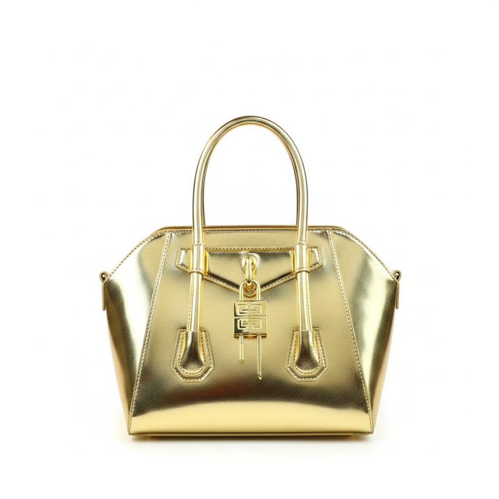Classic Leather Crossbody Tote Bag