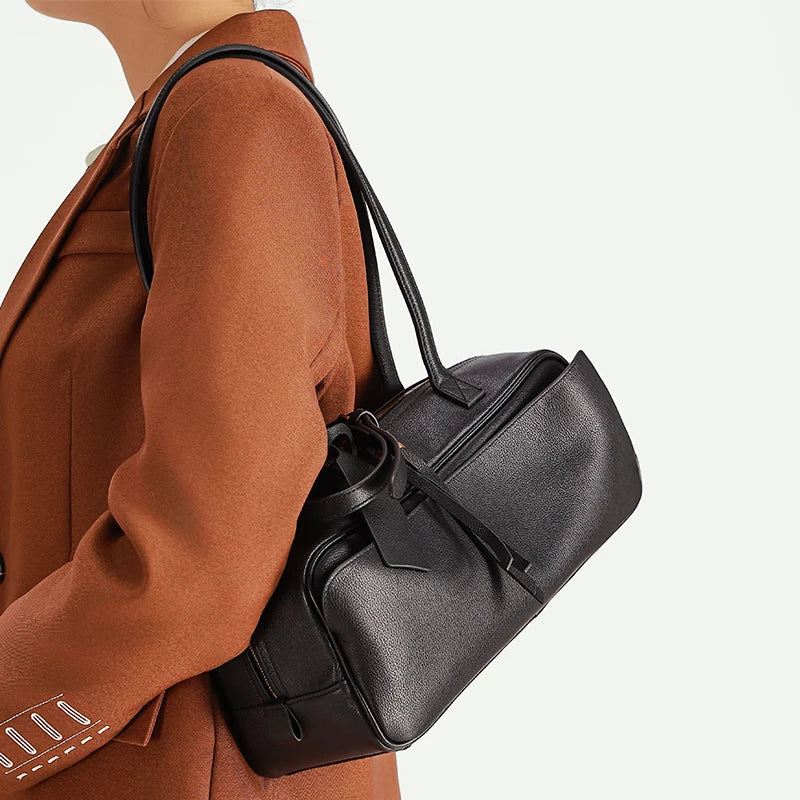 Large Leather Tote Shoulder Bag