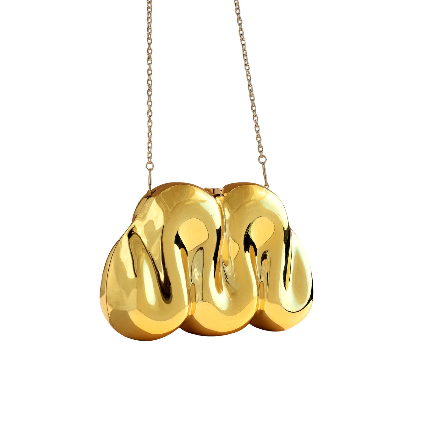 Luxury Gold Acrylic Evening Clutch Bag