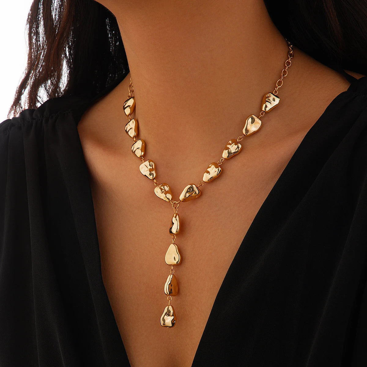 Y-Shaped Tassel Pendant Necklace