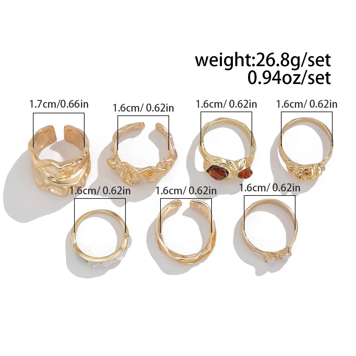 Folded Open Ring Set