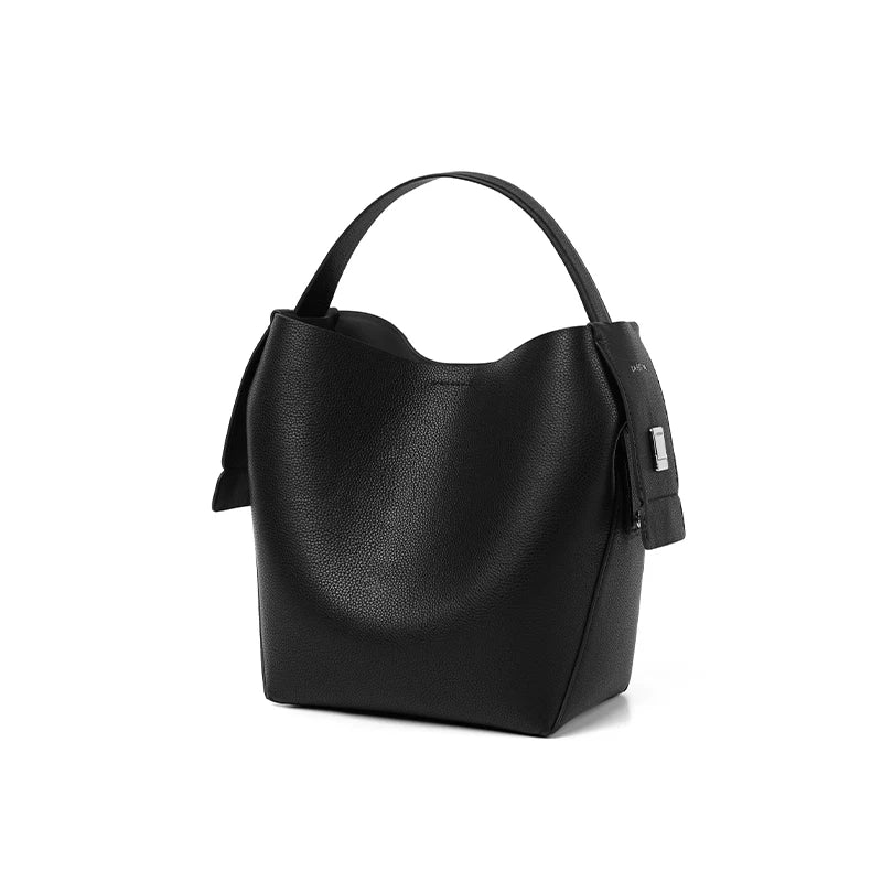 LA FESTIN Leather Bucket Crossbody Bag