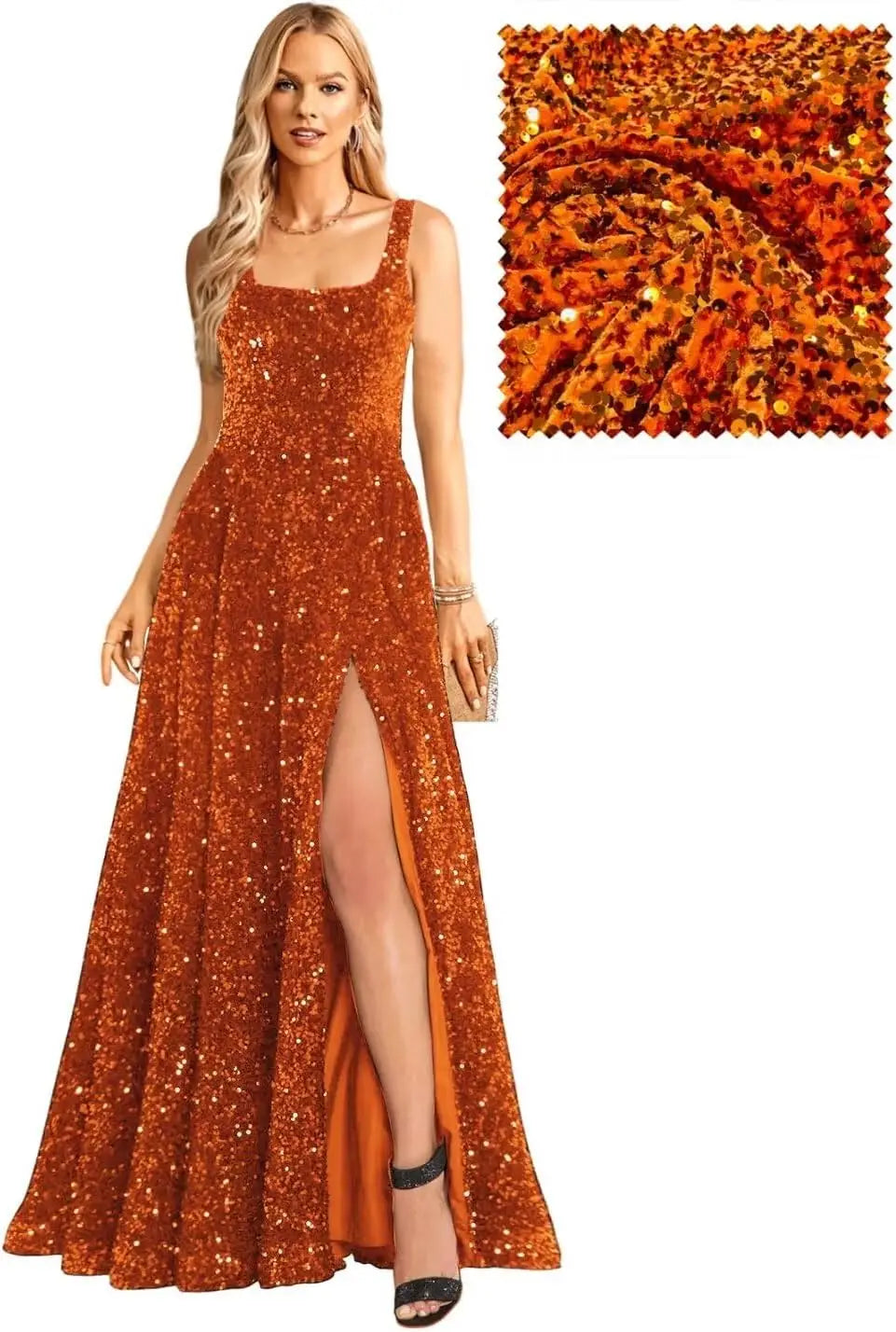Elegant Women's Long A Line Prom Dresses with Pockets Formal Evening Ball Gowns with Sleeves Glitter Party Dress Elegant 2026
