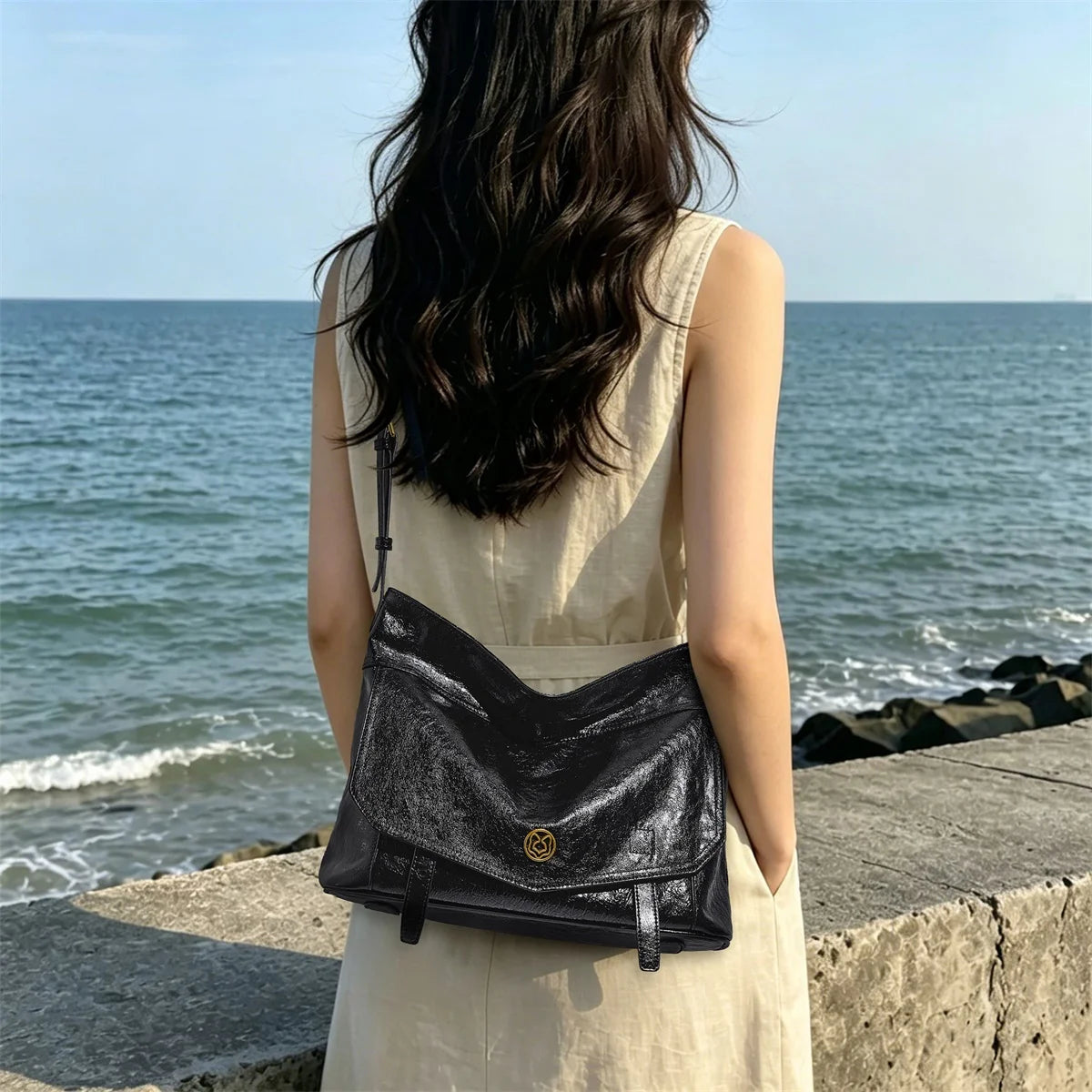 FOXER Genuine Leather Crossbody Bag