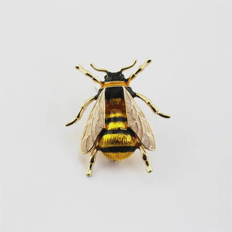 SKEDS Luxury Exaggerated Vintage Women Crystal Bee Brooch Pin Fashion Elegant Lady Exquisite Insect Rhinestone Badges