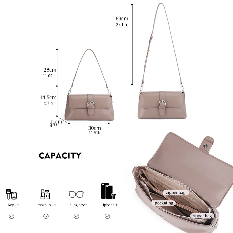 Genuine Leather Mini Crossbody Bag
