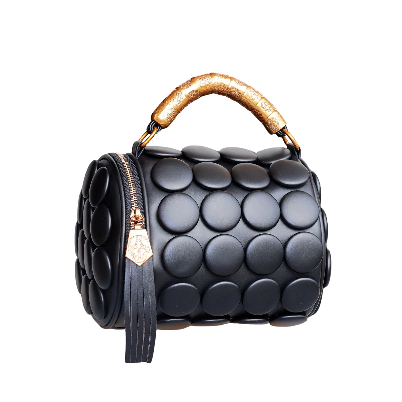 Designer Leather Bucket Shoulder Tote Bag