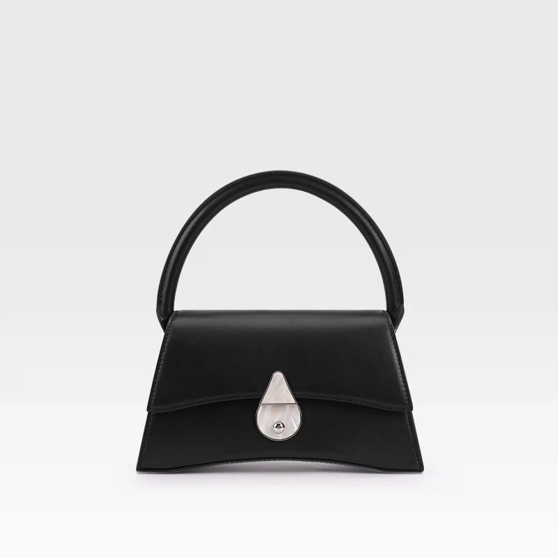 Women's Genuine Leather K Gold Handbag