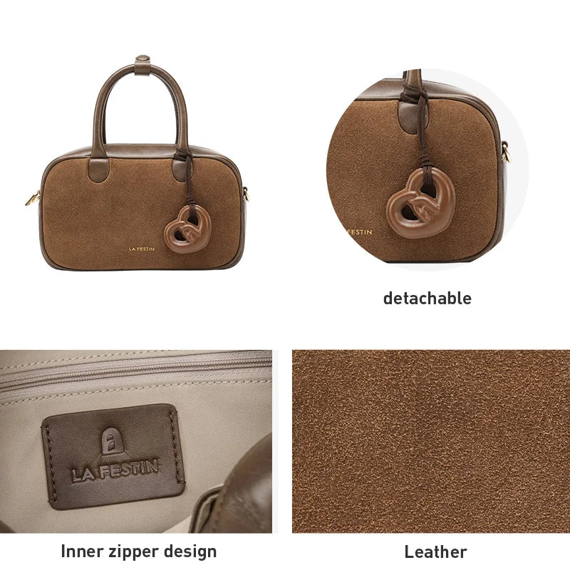 LA FESTIN Classic Leather Crossbody Bag