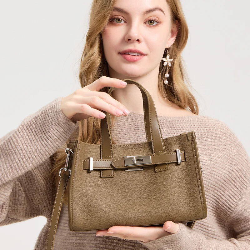Retro Genuine Leather Tote Bag 2026