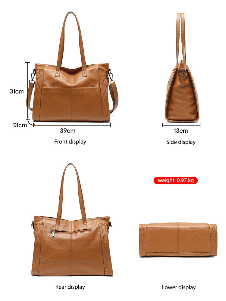Zency Genuine Leather Shoulder Bag