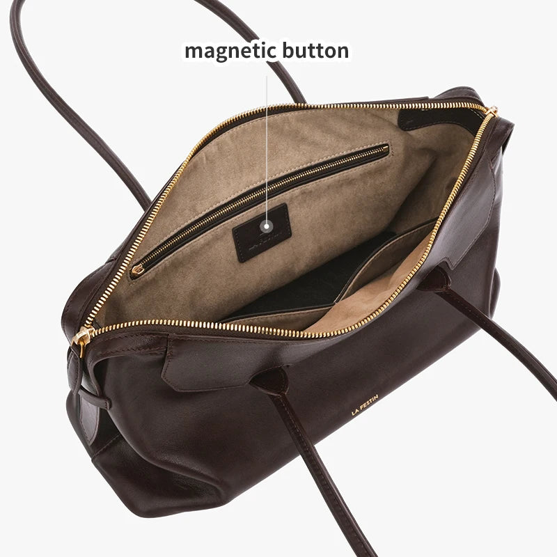LA FESTIN 2026 Luxury Leather Laptop Tote Bag